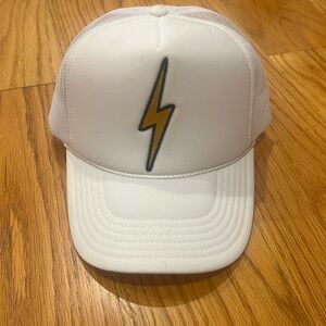 BRAND NEW WITH TAG aviator nation white lightning bolt unisex hat